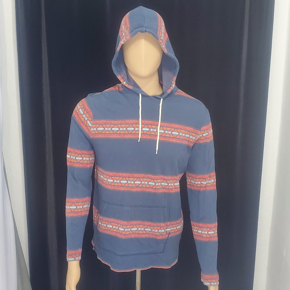 MOSSIMO Supply Co. Athletic Fit Size M Pull-over Hoodie Harding Native Print.